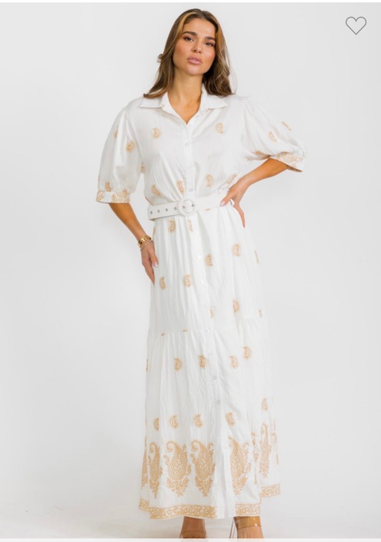 Maxi Dress, Embroidered