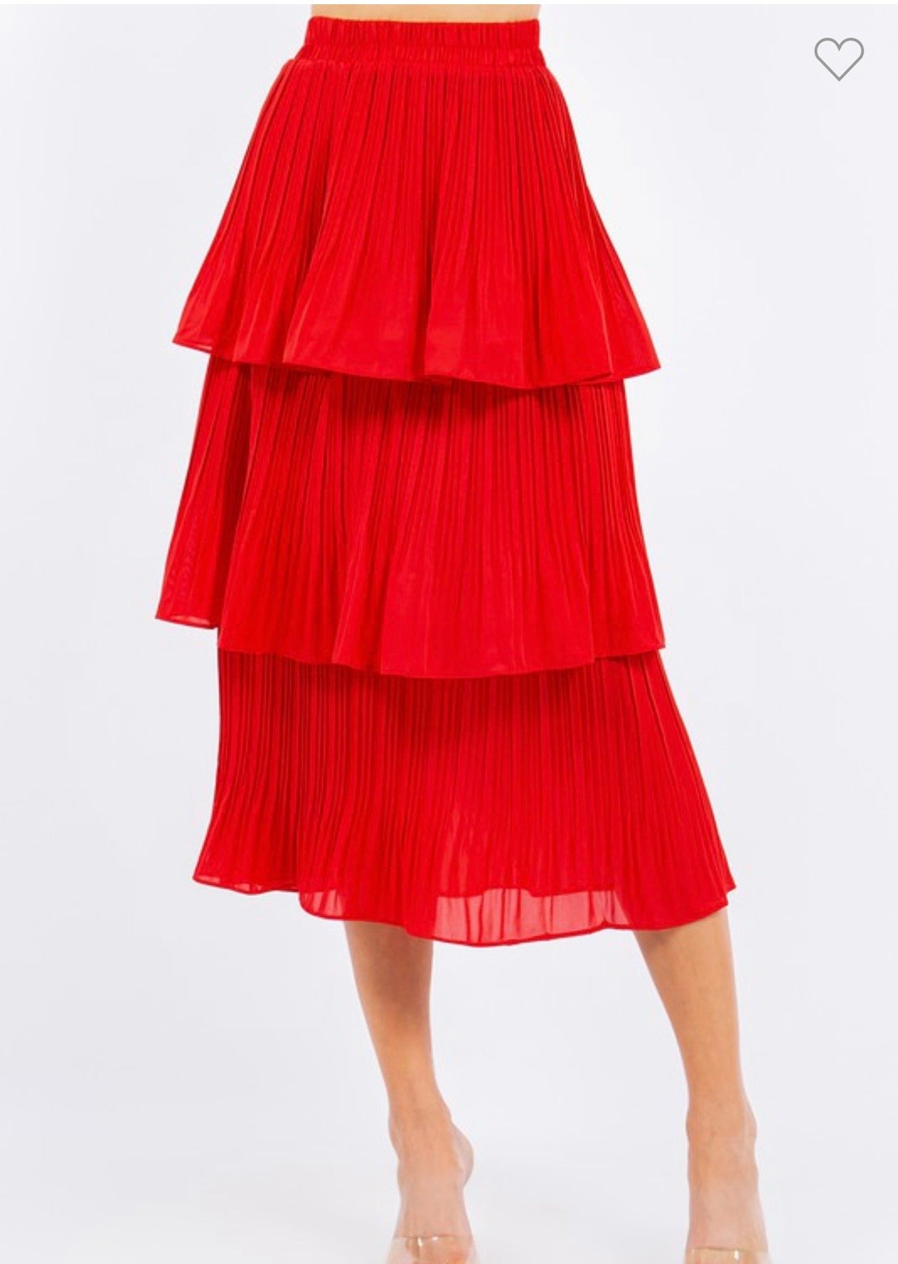 Multi Tiered Chiffon red skirt
