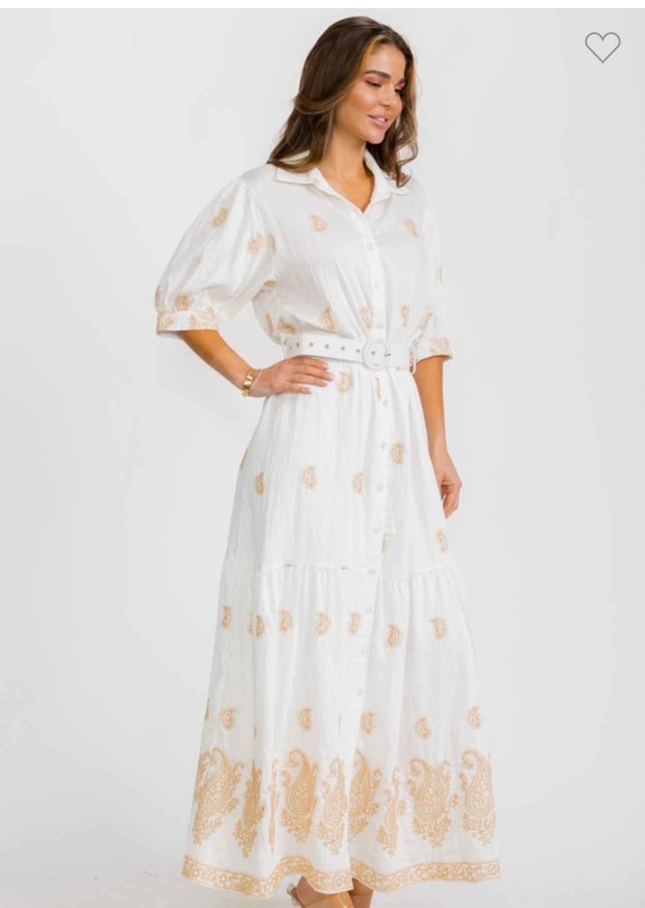 Maxi Dress, Embroidered