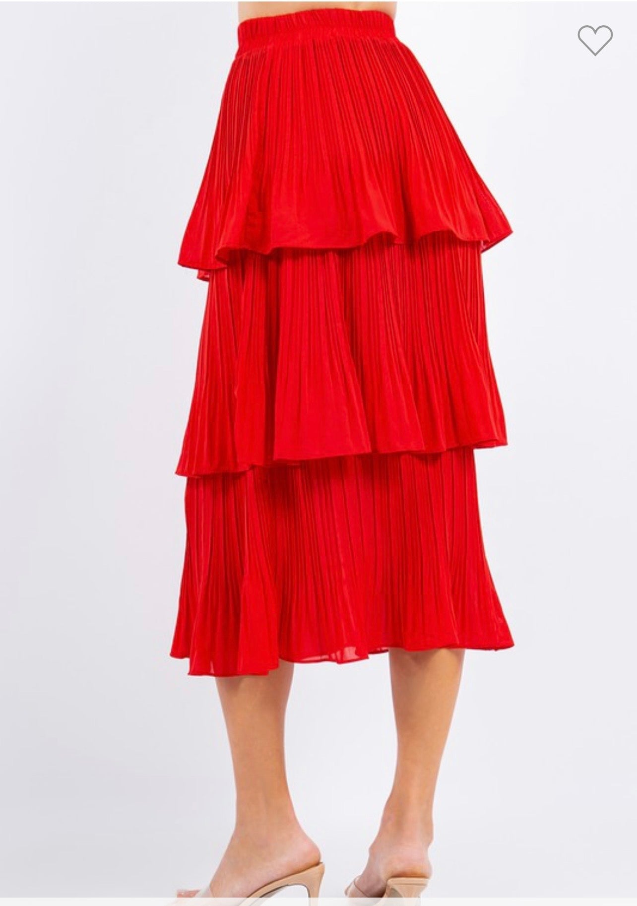 Multi Tiered Chiffon red skirt