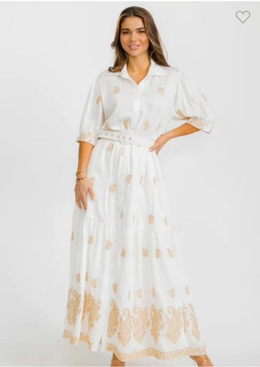 Maxi Dress, Embroidered